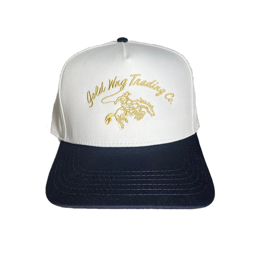 Staple Hat - White/Navy/Gold