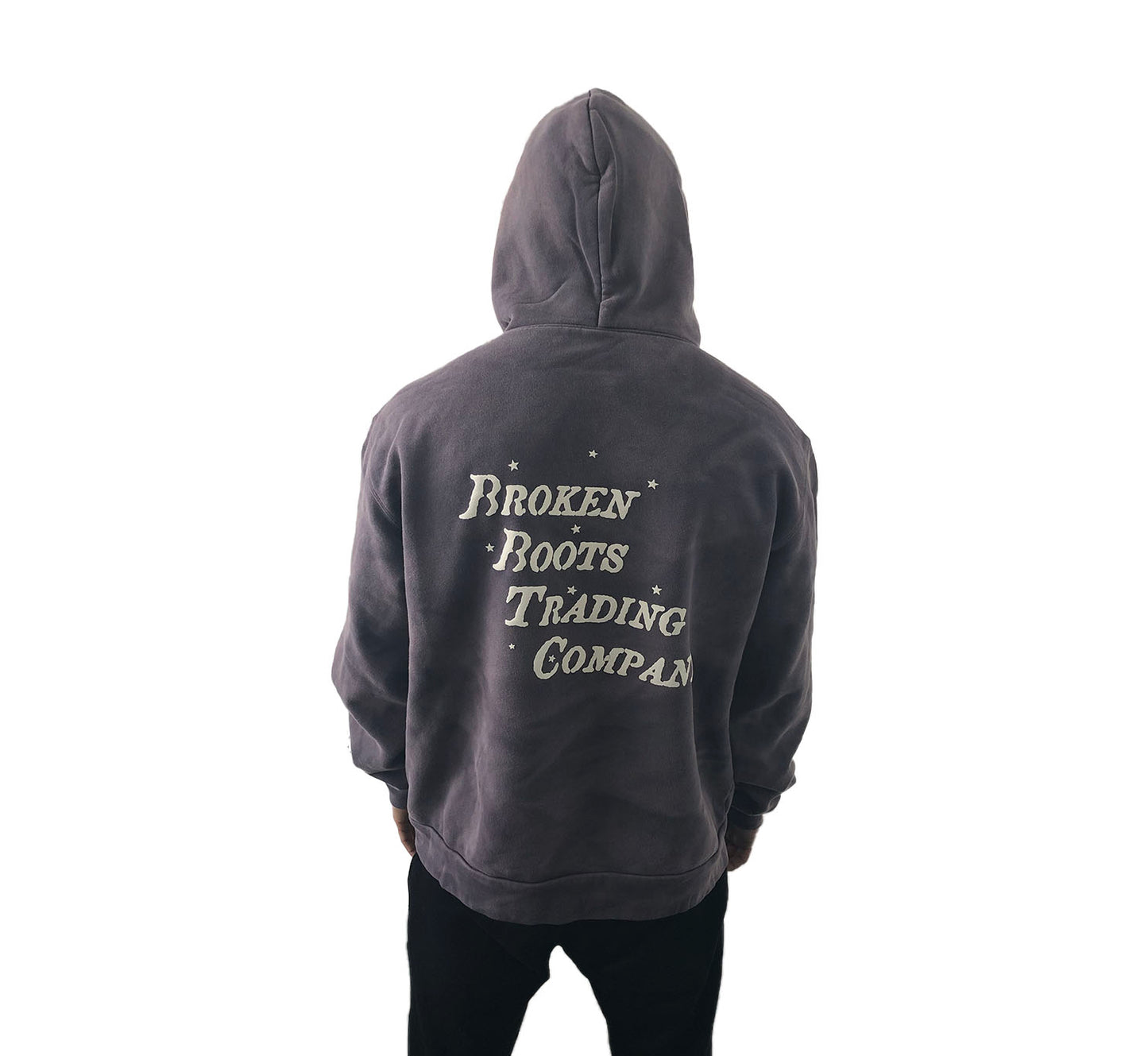 Broken Boots Hoodie in Magnet Gray