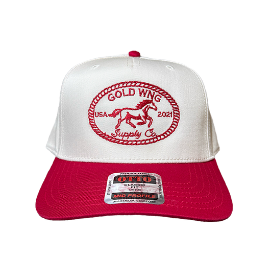 Lasso Hat / Red & Off-White
