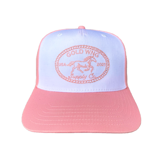Lasso Hat / Candy Pink & White