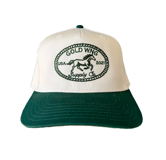 Lasso Hat / Forest Green & Off-White