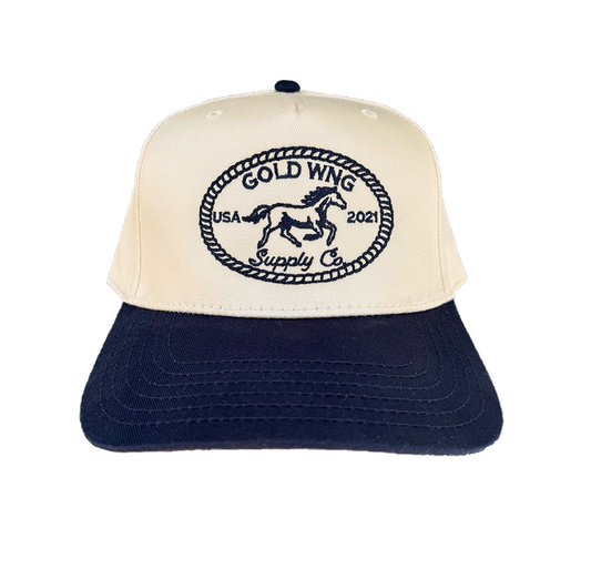 Lasso Hat / Navy & Off-White