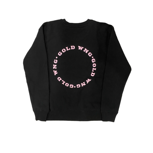 Logo Crewneck in Black & Pink