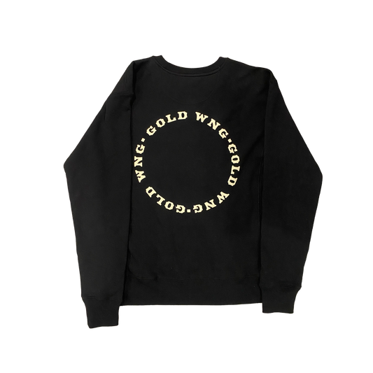 Circle Logo Crewneck in Black & Ivory