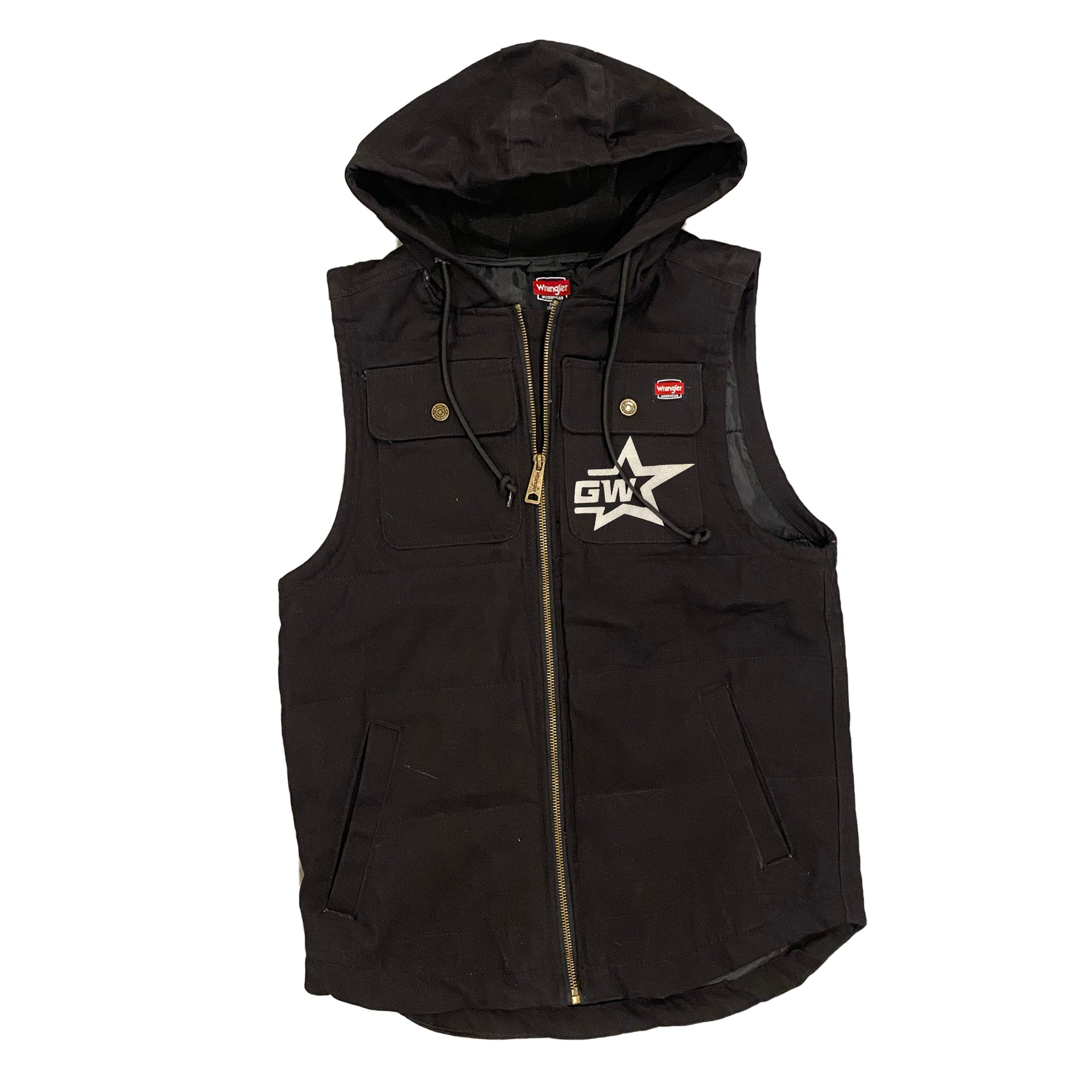 Wrangler vest best sale with hood