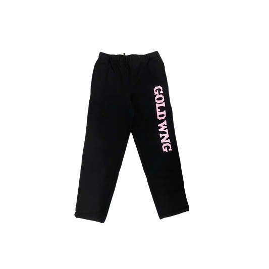 Logo Sweatpants in Black & Pink