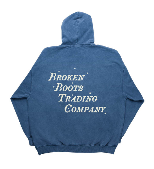 Broken Boots Hoodie in Costal Blue